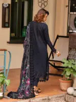 Unstitched 3Pc Embroidered Luxury Lawn Dress GullJee Sophie 110 - Image 3