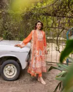 Unstitched 3Pc Embroidered Luxury Lawn Dress GullJee Sophie 111 - Image 3