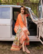 Unstitched 3Pc Embroidered Luxury Lawn Dress GullJee Sophie 111 - Image 5