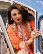 Unstitched 3Pc Embroidered Luxury Lawn Dress GullJee Sophie 111 - Image 4