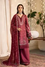 Unstitched 3Pc Embroidered Luxury Lawn